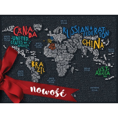 Travel Map dodavatel nástěnná mapa Svět stírací Letters World (Scratch map of World)