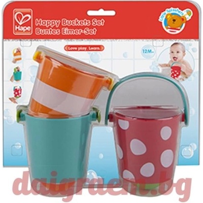 Hape Шарени кофички за баня комплект hape e0205 (h0205)