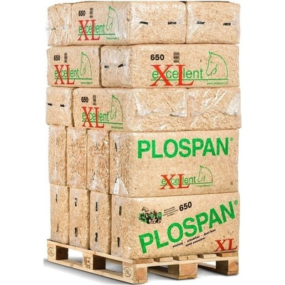 Plospan Excellent hrubá borovicová podestýlka 9 x 650 l