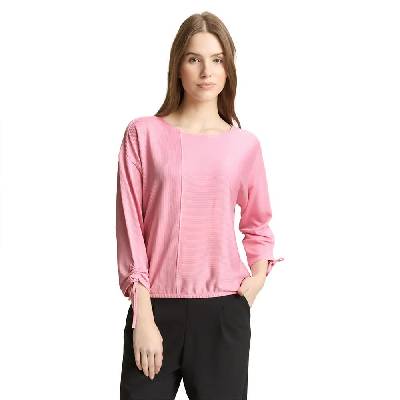 Тениска Tom tailor Structured Stripe T-shirt - Pink (Small Tonal Blush Rose Stripe)