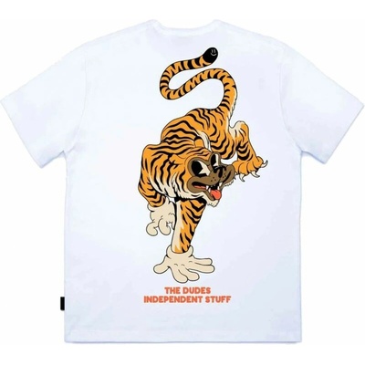 The Dudes triko Tiger Bear Classic Premi bílá