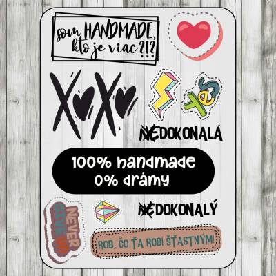 Nažehľovačka/DTF transfer Mix nápisov Rozmer: A5