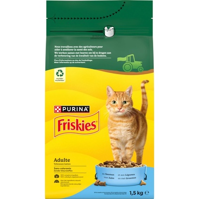 Friskies Adult Cat s lososom a zeleninou 3 x 1,5 kg