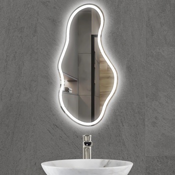 Lidiya Mirror Стенно огледало LED осветление LM Mystic Beam, фигурно, 700×1400мм