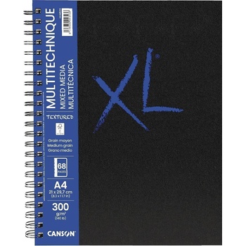 Canson Book Wire Bound Long Side XL Mixed Media Textured Скицник 34 A4 300 g Portrait (C31200L016)