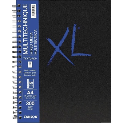 Canson Book Wire Bound Long Side XL Mixed Media Textured Скицник 34 A4 300 g Portrait (C31200L016)