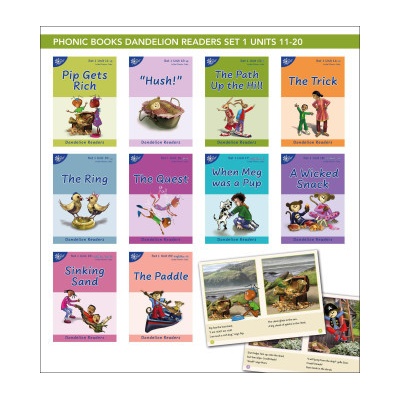 Phonic Books Dandelion Readers Set 1 Units 11-20 Two-Letter Spellings Sh, Ch, Th, Ng, Qu, Wh, -Ed, -Ing, Le: Decodable Books for Beginner Readers Tw