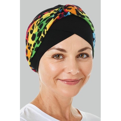 Aradesa dámský turban s páskem duhový