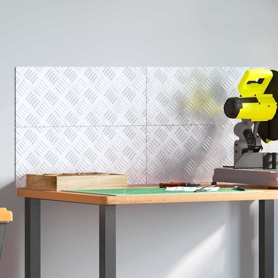 vidaXL Стъпало Правоъгълна 4 pcs Сребрист 50 x 20 cm Алуминий (4104250)