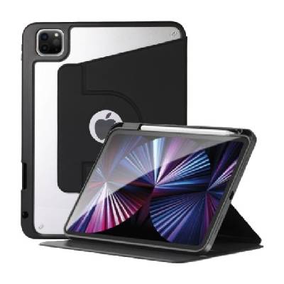 Въртящ се 360° калъф с място за Apple Pencil за iPad Pro 12, 9" (2018-2022) - черно (69177)