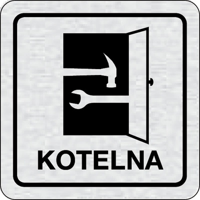 Nalepovací cedulka na dveře - Kotelna