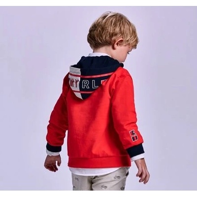 Mayoral 3414 dětská trendy mikina na zip červená