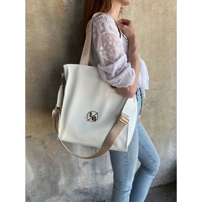 Laura Biaggi Krémová kabelka na rameno DX-2038-white