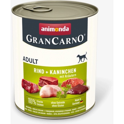 Animonda Gran Carno Adult hovädzie králik bylinky 6 x 800 g