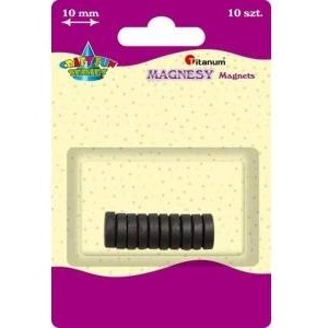 TITANUM Magnets straddling black 10mm 10pcs