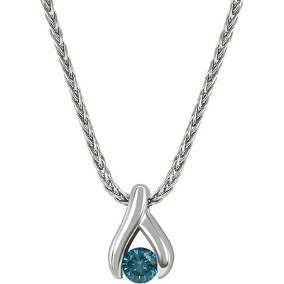 Eppi Platinový přívěsek s modrým diamantem Tilda P35961