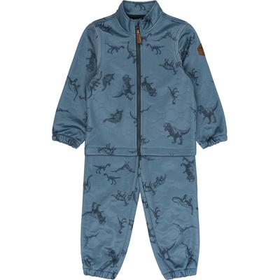 Mikk-Line Dětský termo set bunda a kalhoty Warm modrá Dino