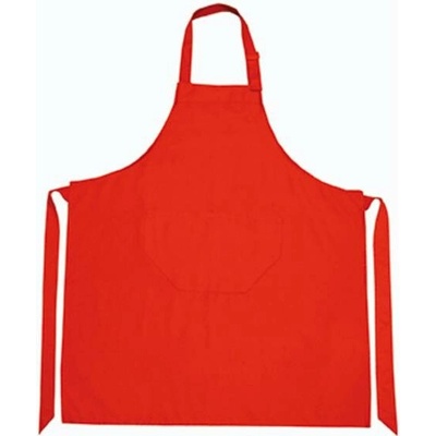 L-Merch Unisex zástěra NT5220 Red 85x75cm