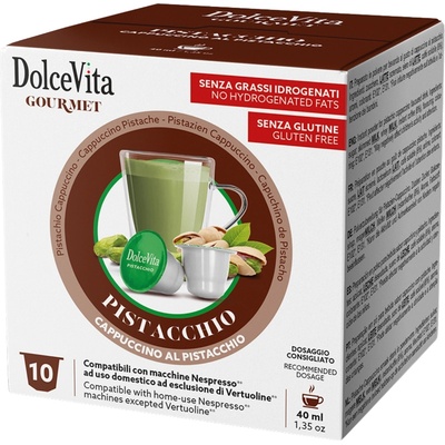 Dolce Vita Nespresso капсули Italfoods Dolce Vita CAPPUCCINO с шамфъстък 10бр