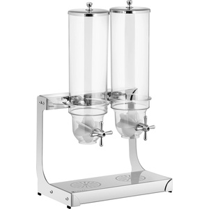 Royal Catering Диспенсър за зърнени храни - 2 x 3, 5 л - 2 контейнера RCCS-3.5LSS2 (RCCS-3.5LSS2)