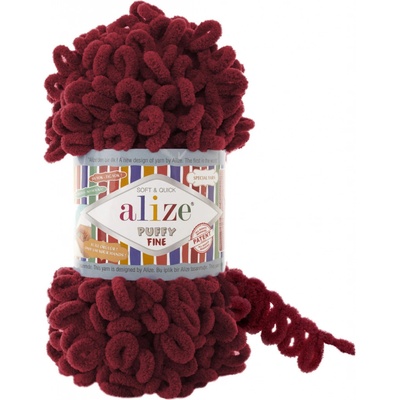 Alize příze Puffy Fine 107 burgundy