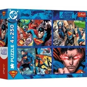 Trefl Puzzle - 4x250 - Supermans Courage - Warner Superman Trefl 13340