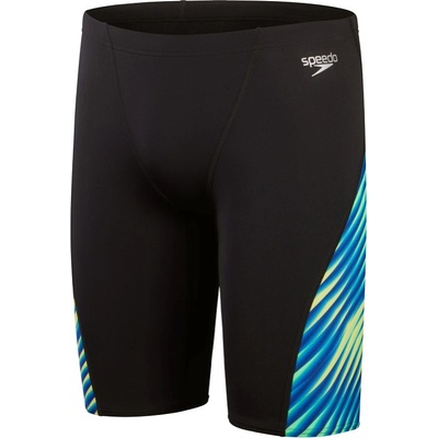 Speedo allover digi v-cut jammer black/true cobalt s - uk32