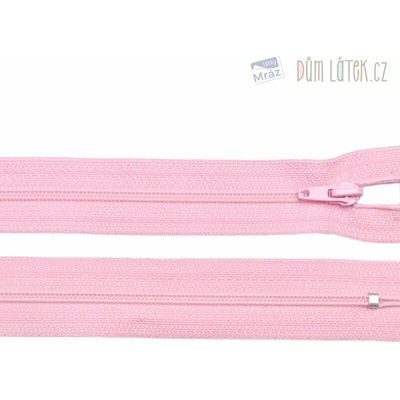 Zips špirálový 3mm nedeliteľný 18cm ružová