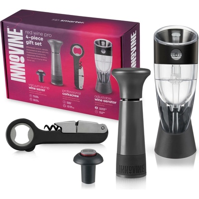Innovine Sada na víno Innovine, 4 ks (vakuová pumpa, otvírák, areátor)
