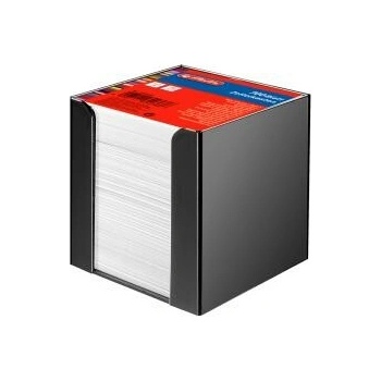 HERLITZ Blok kocka nelepená Herlitz 90x90x90mm biela v čiernej škatuľke