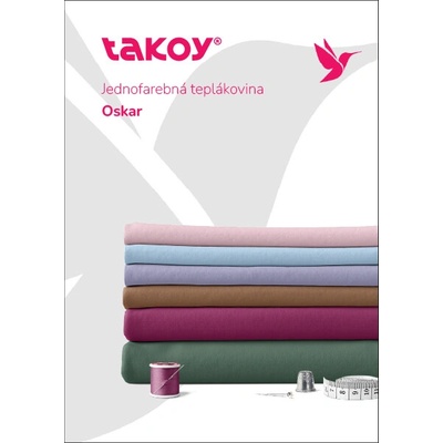 Takoy Vzorkovník - Jednofarebná teplákovina Oskar