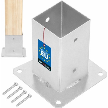 Kotarbau pilotní základna base brushed anchor support 80x80 stříbro