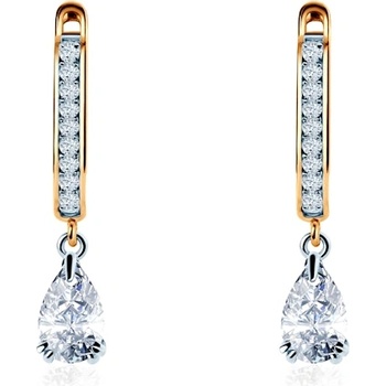 SAVICKI Обеци Savicki: двуцветно злато, лабораторни диаманти