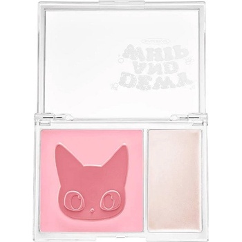 Black Rouge Руж и хайлайтър 2 в 1 Dewy Whip Cheek and Beam, DW01 Strawberry, 11.5 g