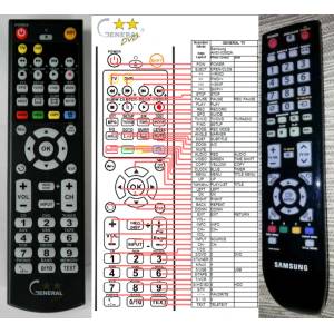 GENERAL SAMSUNG AK63-00562A - съвместимо дистанционно управление на марката General (AK63-00562A) Дистанционно