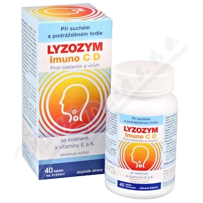 Lyzozym Imuno C D so selénom a vitamínmi E a K 40 žuvacích tabliet