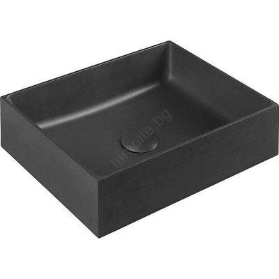 SAPHO - Мивка за плот FORMIGO 47, 5x36, 5 см бетон/черна (SH0676)