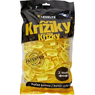 LEVELYS Krížiky na dlažbu a obklady 2 mm - 100ks - 2mm