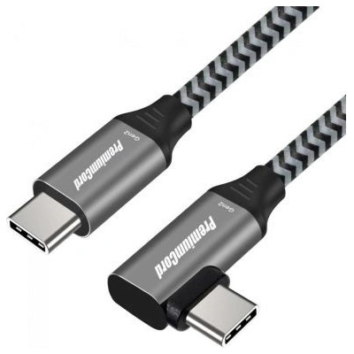 Premiumcord ku31cu2 USB-C zahnutý ( USB 3.2 GEN 2, 3A, 60W, 10Gbit/s, )