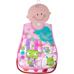 Interbaby Бебешки лигавници Interbaby - 2 броя, 42 x 44 cm, за момичета (00282) - baby