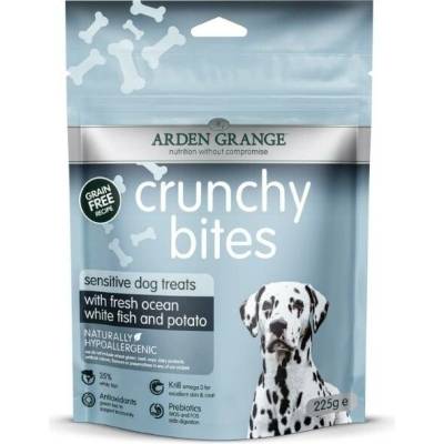 Arden Grange Crunchy Bites Sensitive GF Ocean White Fish & Potato 225 g