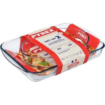 PYREX SADA NA PEČENIE 2KS 3,7L+2,2L SKLO
