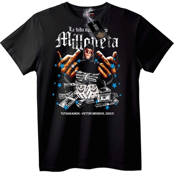 NOONEBRAND Тениска Malo Money Зарове - L, Black