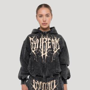 GymBeam Дамски суичър Abyss Charcoal L