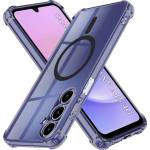 Techsuit Калъф за Samsung Galaxy A15 4G / A15 5G - Techsuit - Удароустойчив Clear Silicone MagSafe - Опушено Черен (KF2351320)