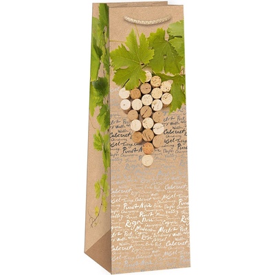 ARGUS Dárková papírová taška NATUR na víno (11 x 36 cm) 07340130