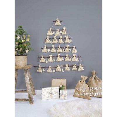 Party Deco Adventný kalendár Vrecúška Organizér na Advent