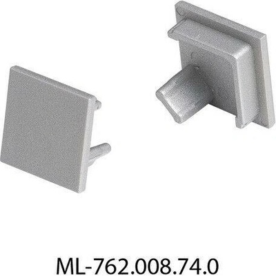 ML-762.008.74.0 Koncovka pro RD2 bez otvoru, stříbrná barva, 1ks