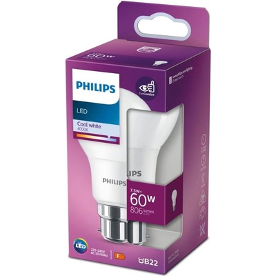 Philips LED Žiarovka Philips A60 B22/7,5W/230V 4000K P6645