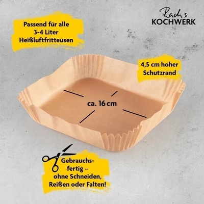 RACHS papír na pečení do horkovzdušné fritézy 100ks 20x20cm 54630